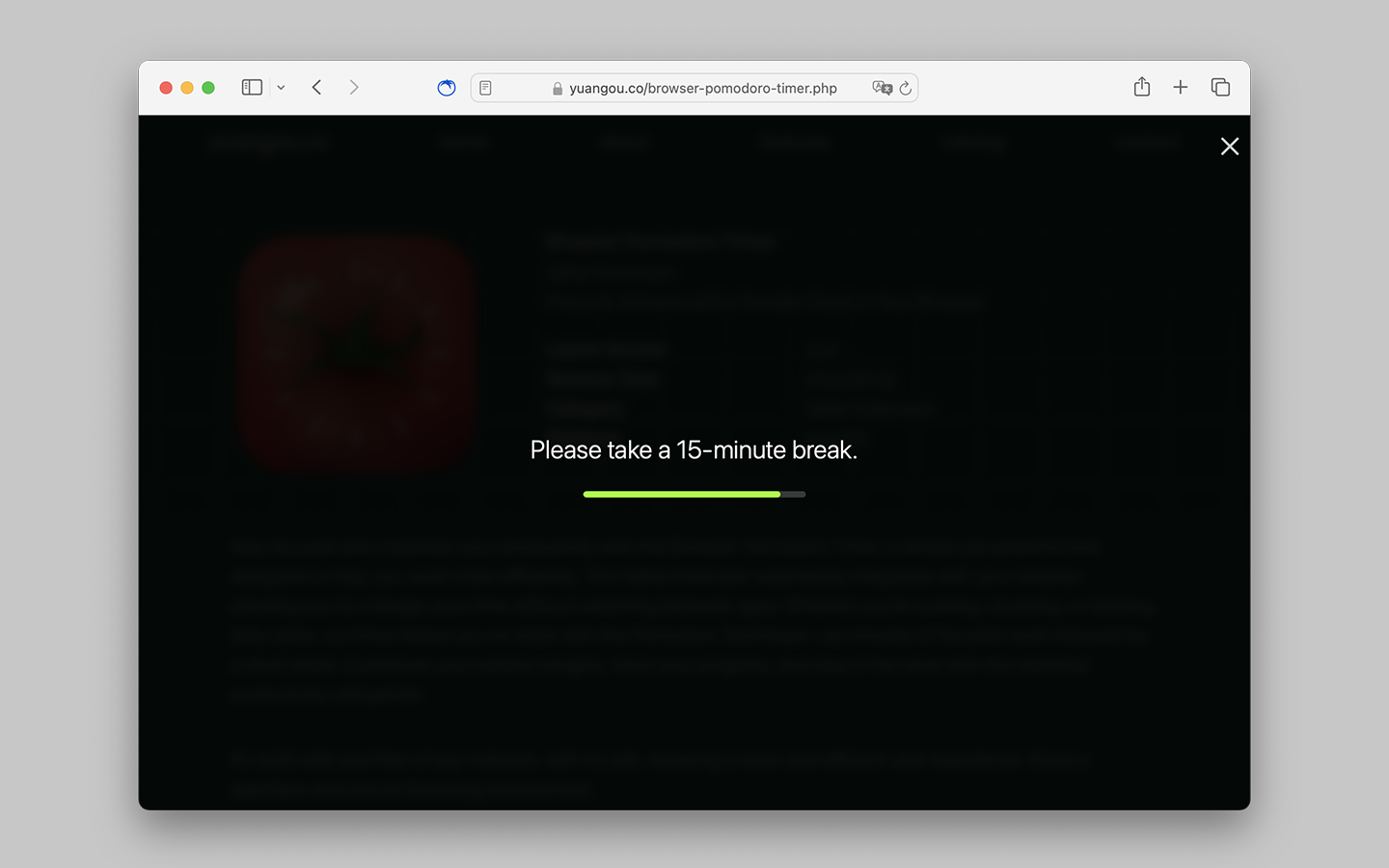 Custom Pomodoro settings in Browser Pomodoro Timer Pro